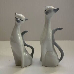 MCM Porcelain Siamese Cat Pair